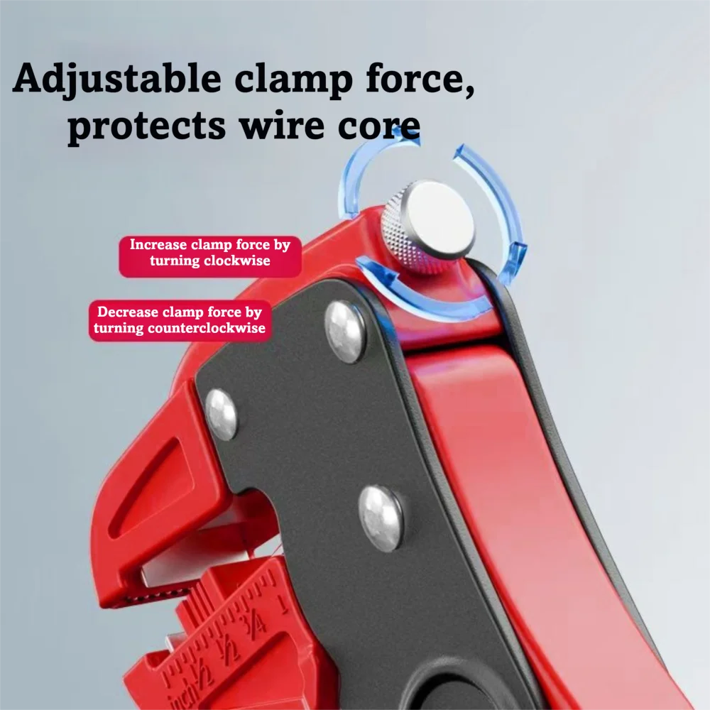 Multifunctional Automatic Wire Stripper Length Adjustable 2 in 1 Flat Wire Cutter Strip Tool Cutting Nippers Electrician Pliers