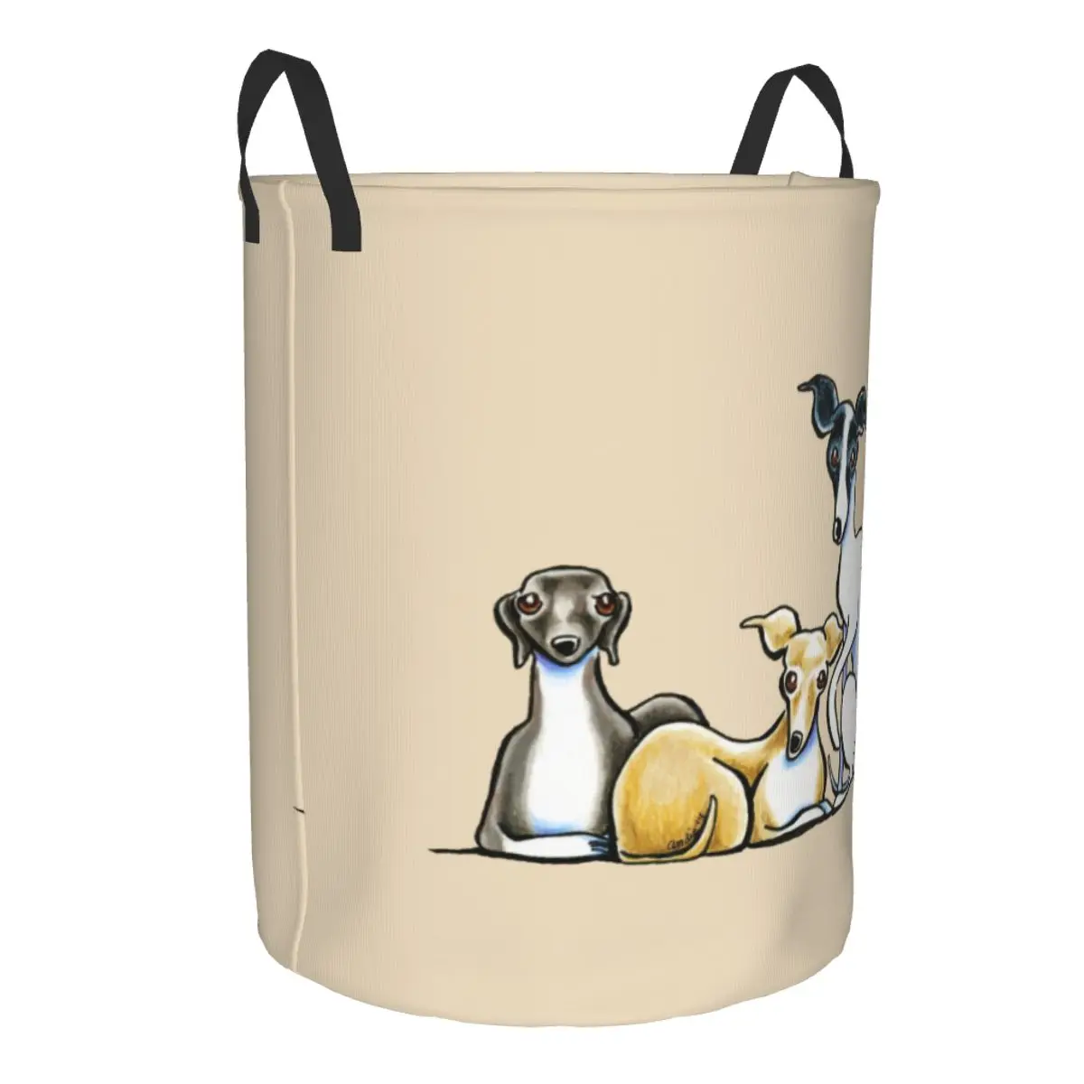 Personalizzato italiano levriero Trio cesto portabiancheria cesto portaoggetti carino Whippet Sighthound giocattoli per cani Bin Organizer per