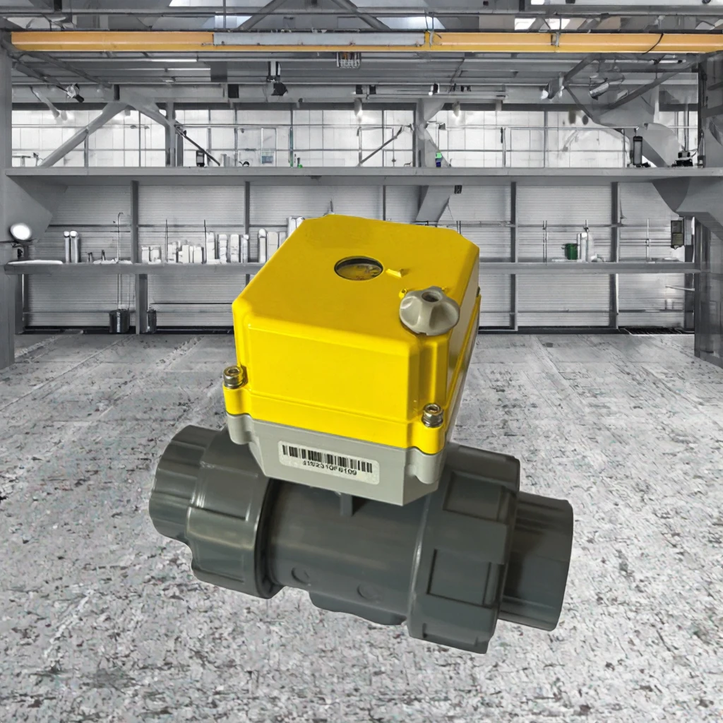 2025 New 2 Inch 12VDC PVC UPVC Electric Ball Valve Actuator Smart WiFi Water Valve Plastic Motorized 2 Way Ball OEM