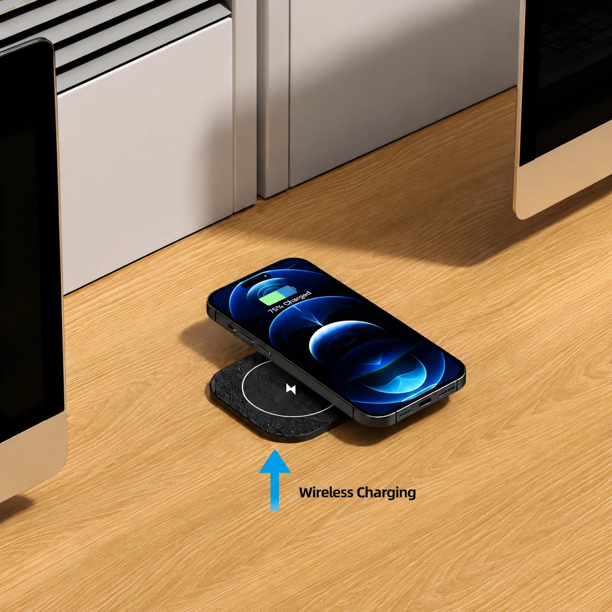 Embedded Desktop Wireless Charging Module, 110V Dedicated 15W Fast Wireless Charger, Hidden Charger for Office Desks New