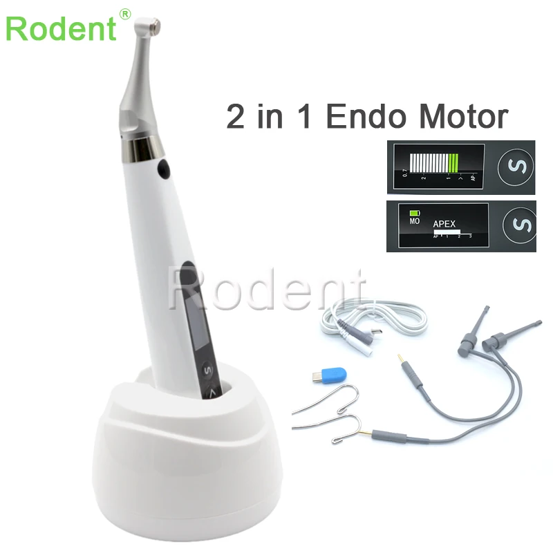 Dental Wireless 2 In 1 Endo Motor Built In Apex Locator Endodontic Rotary Root Canal Instrument Reciprocating 360°Adjustable
