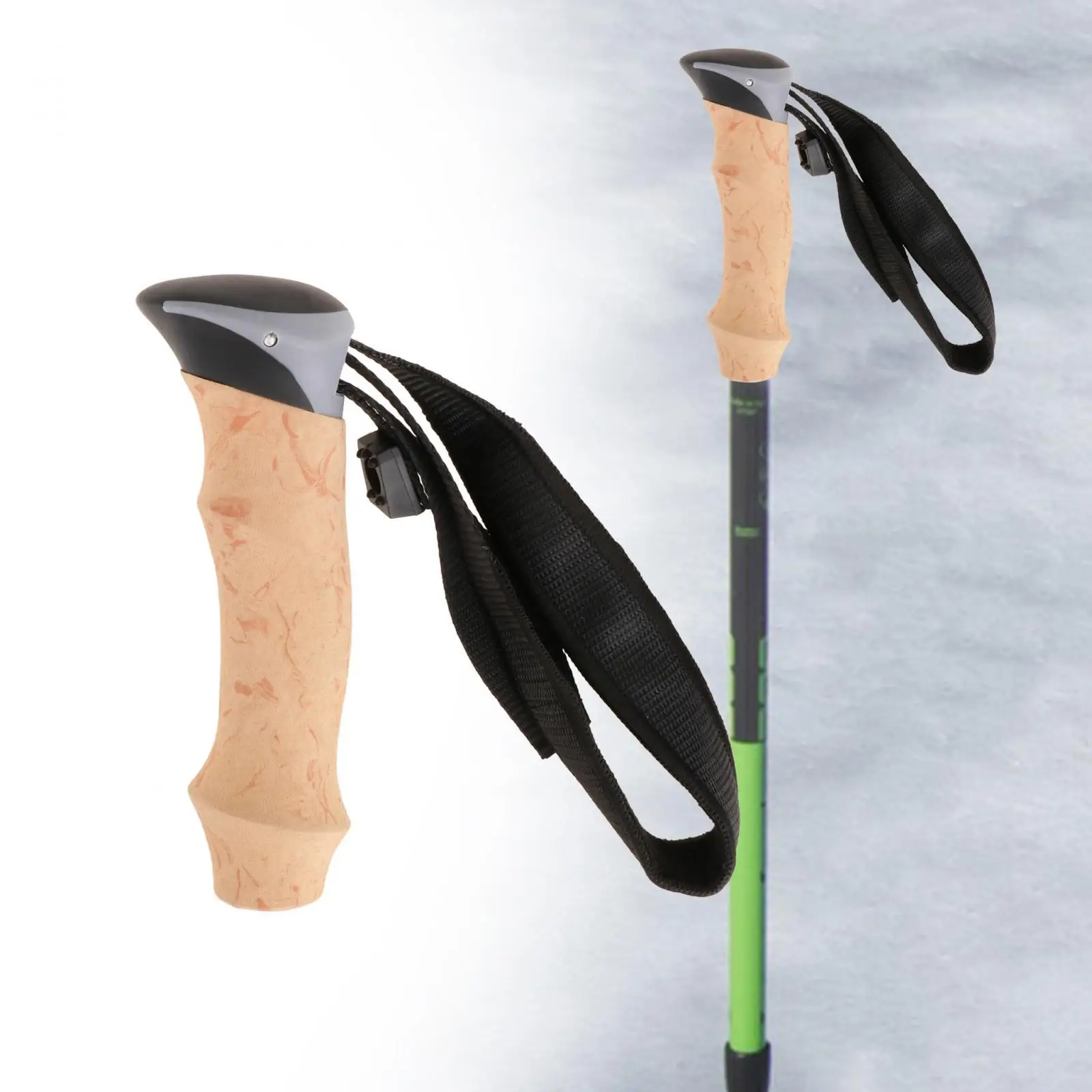 Walking Rod Hand Grip Hiking Pole Handle for Mountaineering Camping Climbing