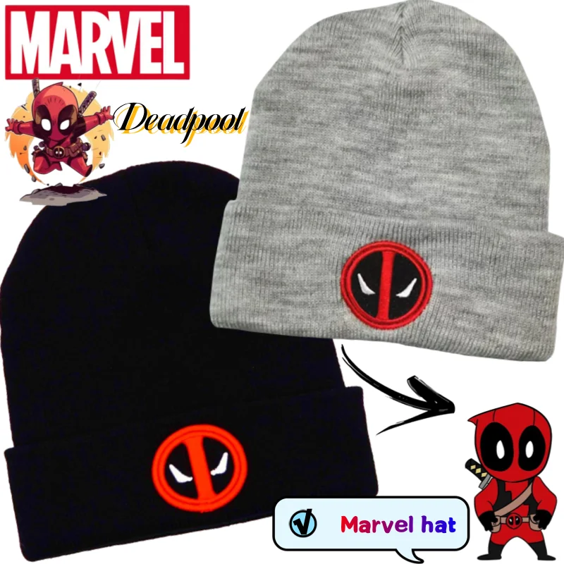 

New Marvel The Avengers Spiderman Deadpool Knit Hat Creative Personality Cool Casual Versatile Men's and Women's Windbreaker