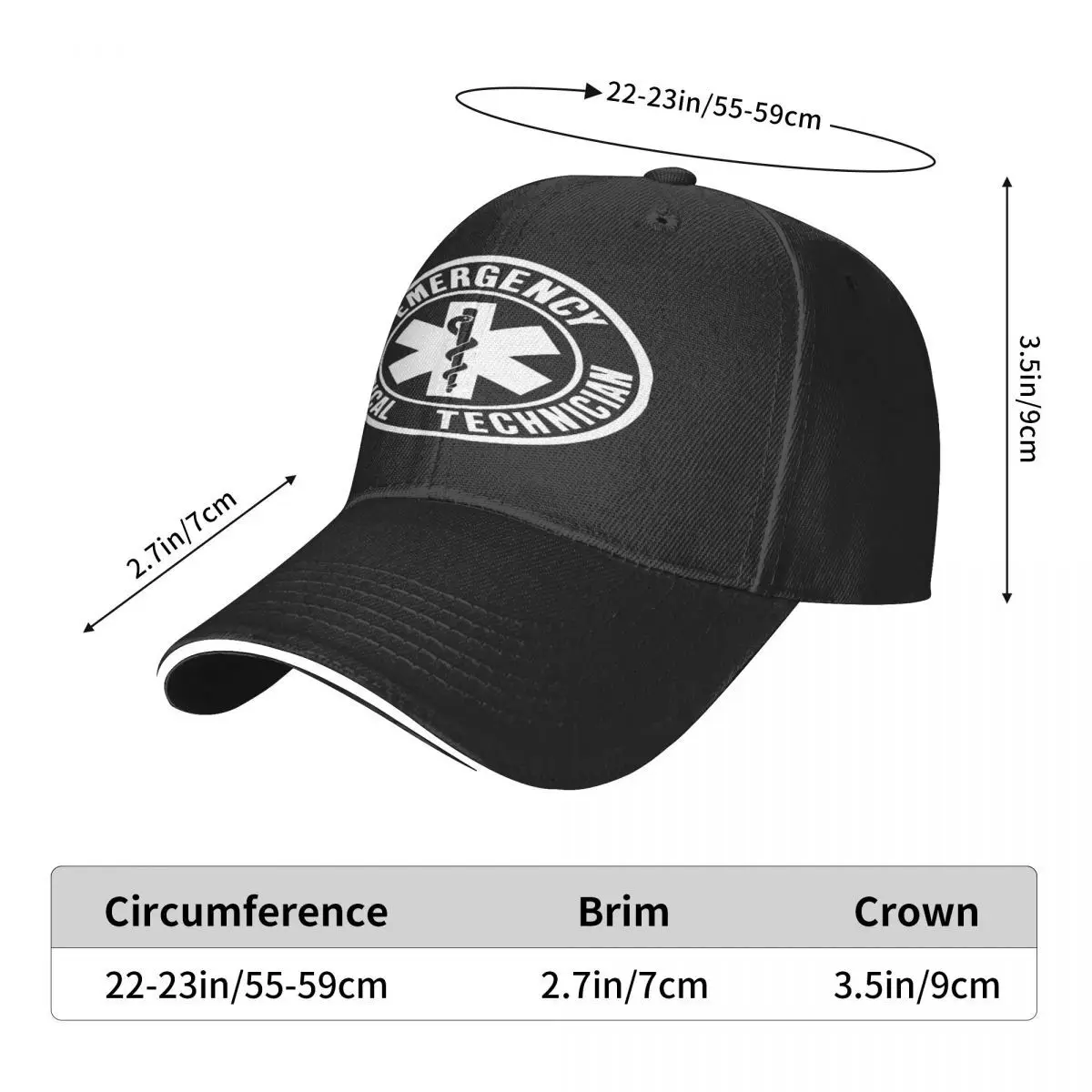 EMT Logo 888 Cap Men Mens Hats Cap Female Cap For Women Baseball Cap For Men Man Hat Baseball Cap