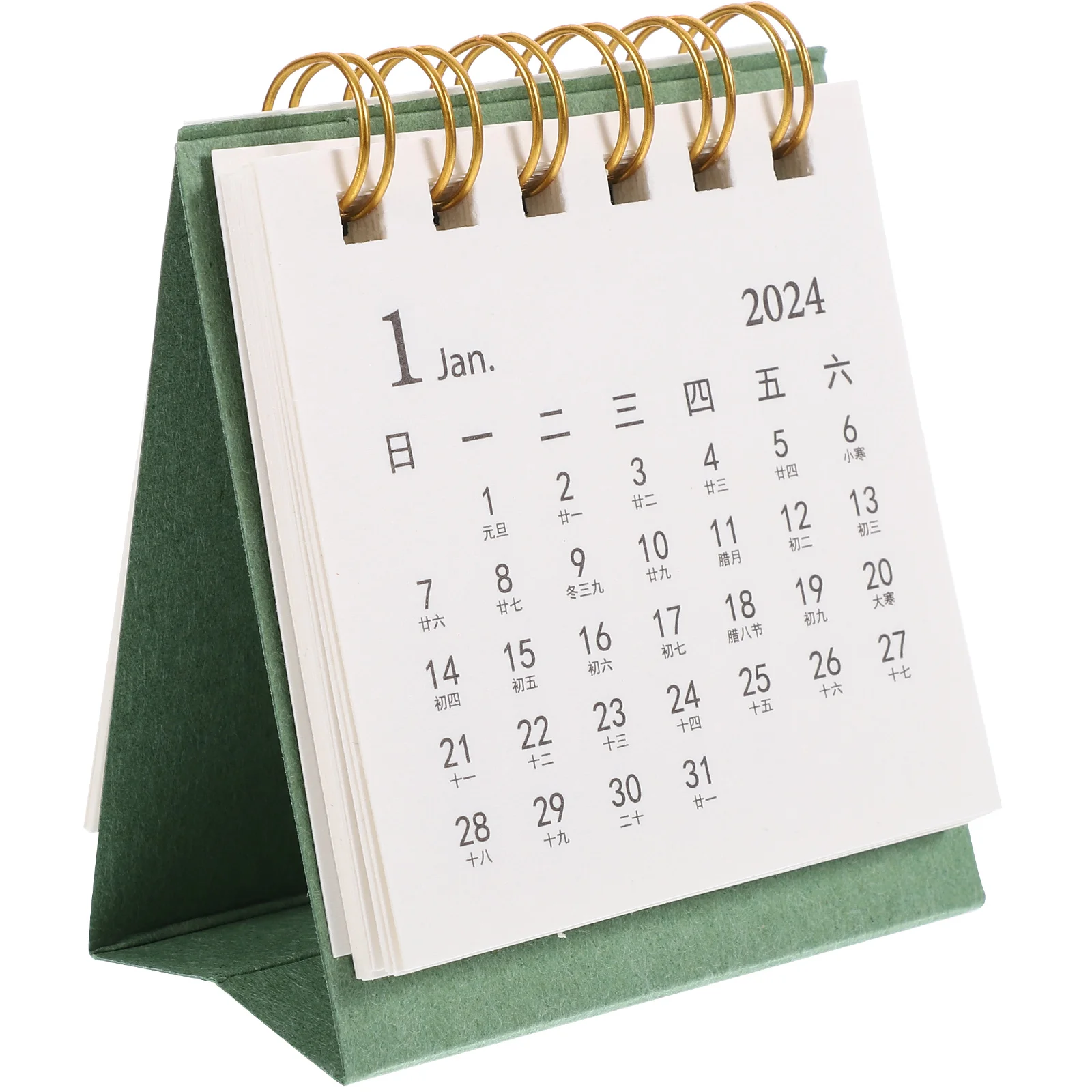 

2024 Mini Calendar Coil Desktop Household Freestanding Schedule Planner Calendars