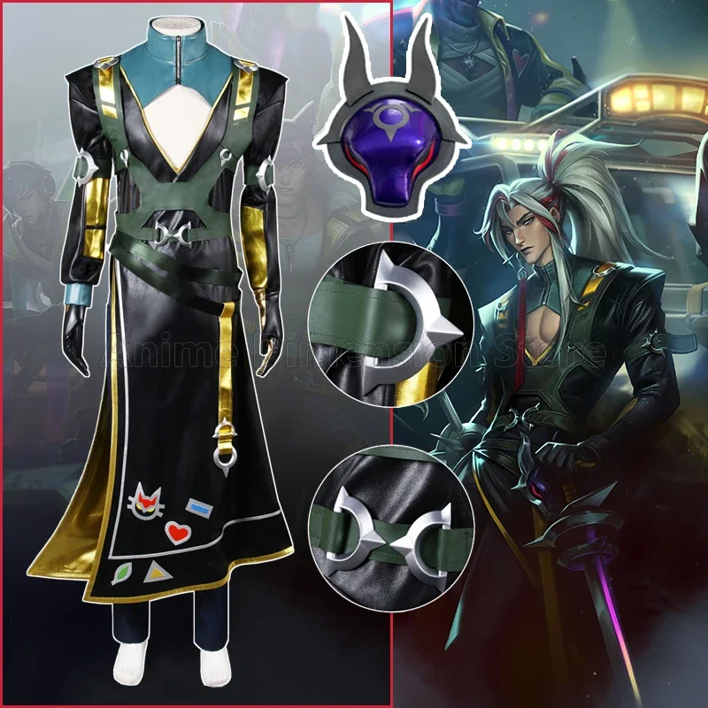 LOL Heartsteel Yone Cosplay Costumes Game The Unforgotten Role Play Uniform Halloween Carnival Party Outfit For Men