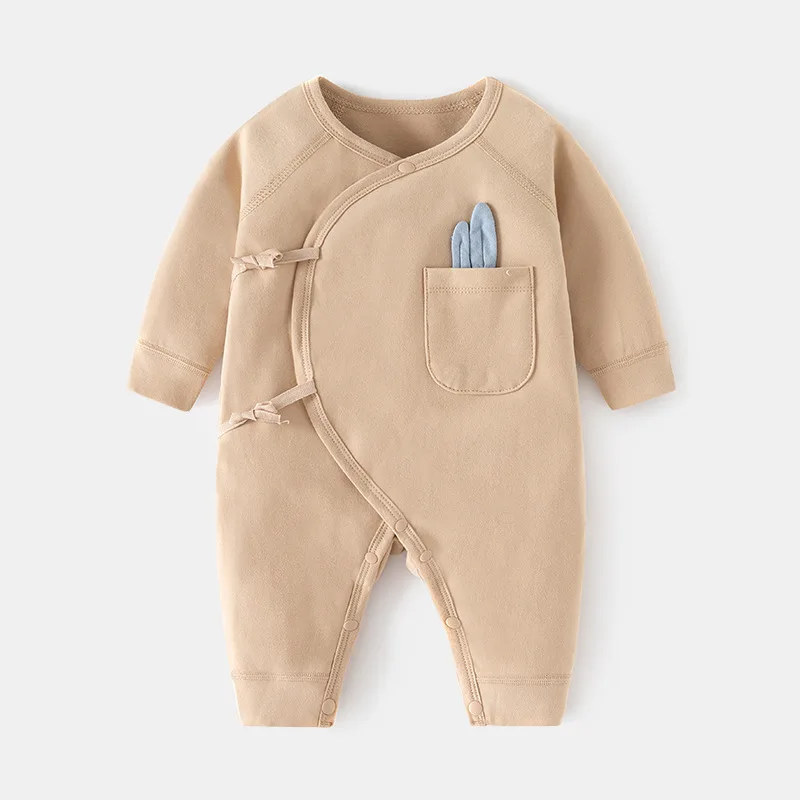 Newborn Baby Jumpsuit Baby Boneless Baby Rompers Spring and Autumn Clothes Newborn Soft Wool Boys and Girls Four Seasons Romper