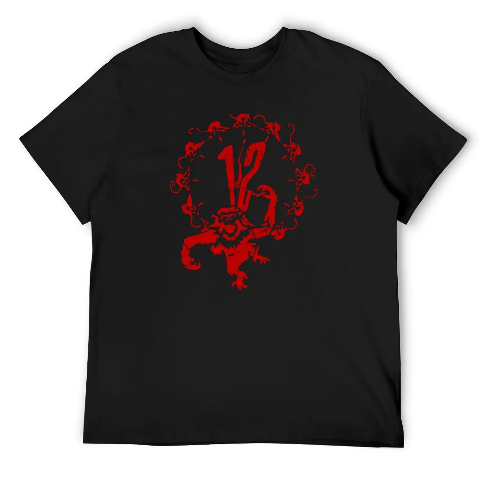 12 Monkeys - Terry Gilliam - Red on Black T-Shirt shirts graphic summer top man t shirt anime shirts men