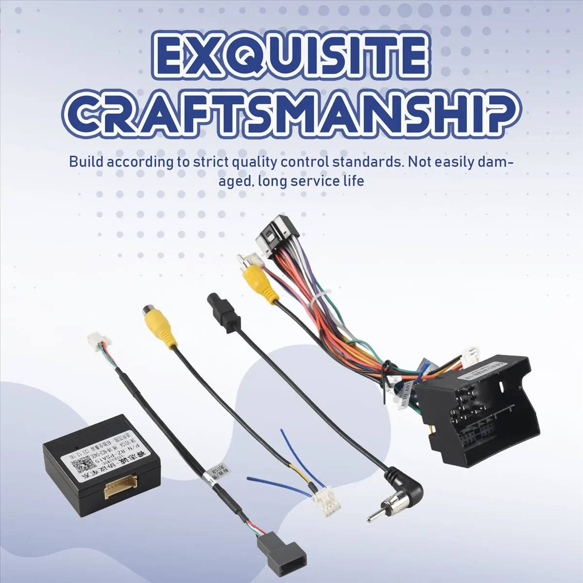 Compatible Car Stereo Audio 16 PIN Android Power Wiring Harness Adapter + Canbus Box for 3008/2008/ C4/C3 XR/C5/DS6