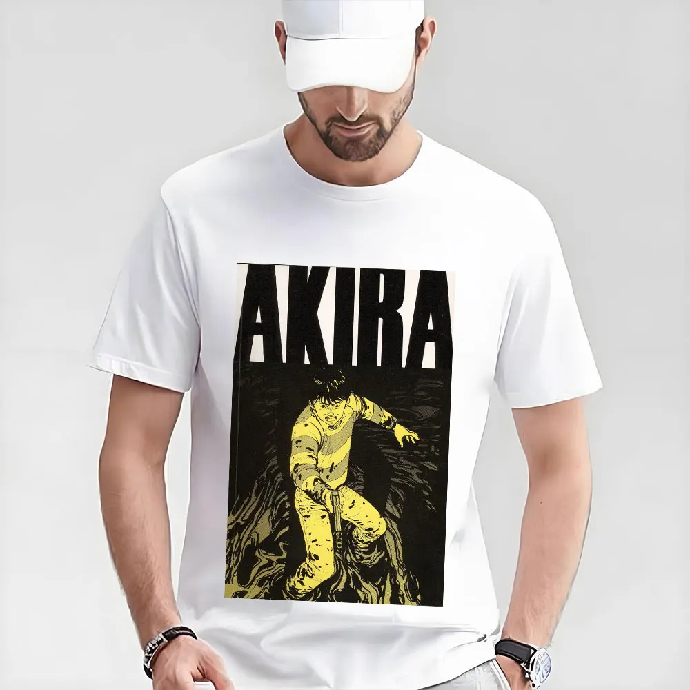 Akira Cyberpunk City Explosion Gift T‑Shirt Katsuhiro Otomo Retro Manga Shotaro Kaneda Neo‑Tokyo Anime 0325 Short Sleeve Tops