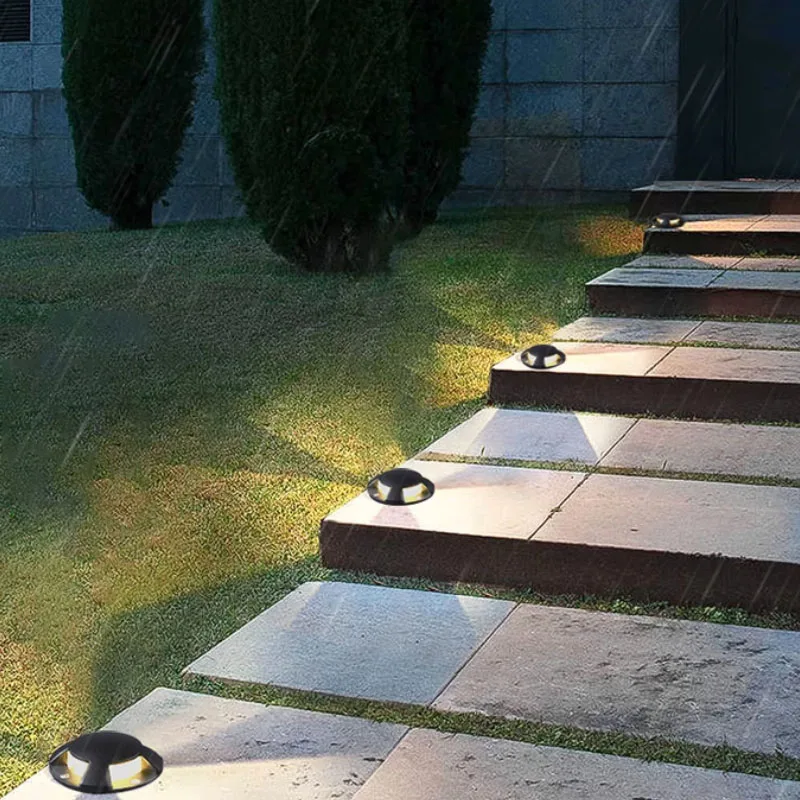 Imagem -05 - Lâmpadas Led Embutidas Inground Holofotes Subterrâneos Iluminação Exterior Quintal Degraus Escadas Piso Deck Ip68 3w 5w dc 12v 220v