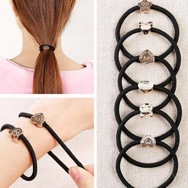 Metal Headband Versatile Trendy Hair Band Headband Must-have Rubber Band Fashionable Convenient Elastic Rubber Band