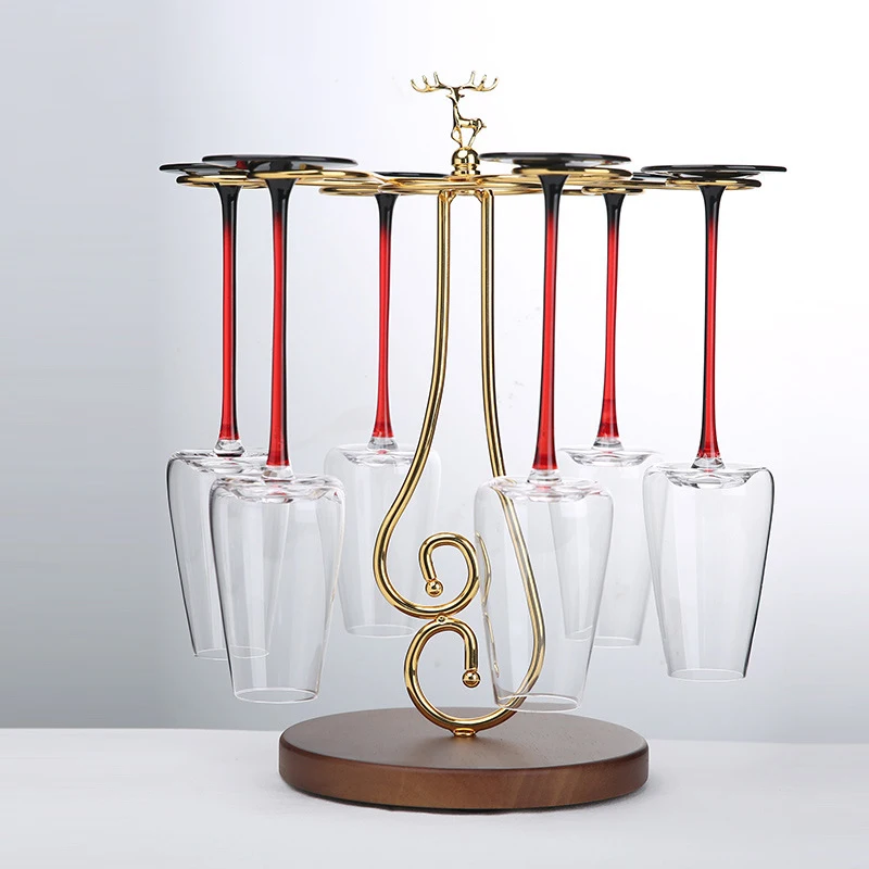 

Light Luxury Red Wine Glass Cup Rack Hanging Upside Down Household Hanging Creative Display Shelf Decoration Goblet Storage Rack