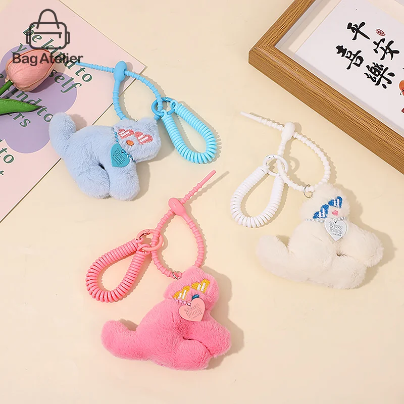 Creative Kitten Plush Key Chain Pendant Cute Cartoon Cat Car Keychain Kawaii Backpack Charm Decoration Couple Gifts