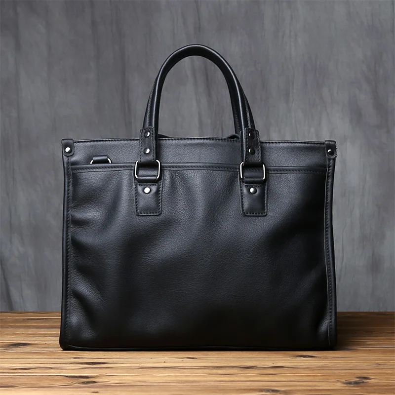 NZPJ Echtem Leder Männer Aktentasche Natürliche Rindsleder Casual Handtasche Weiche Leder Business Schulter Tasche Für 16 Zoll Laptop – Detail 8