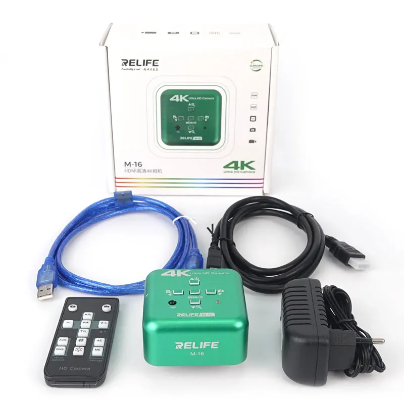 Relife M-19 Microscoop Elektronische Camera Hdmi Hd 4K Industriële Kwaliteit Camera/30fps Hd Sony Chip Ondersteuning Foto/Video/Udisk Opslag