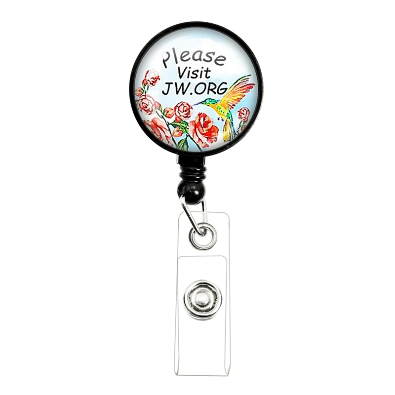 Please Visit JW.ORG Jehovah's Witnesses Retractable Badge Reel Work Card Clip ID Name Card Display Tag Staff Card Badge Holder