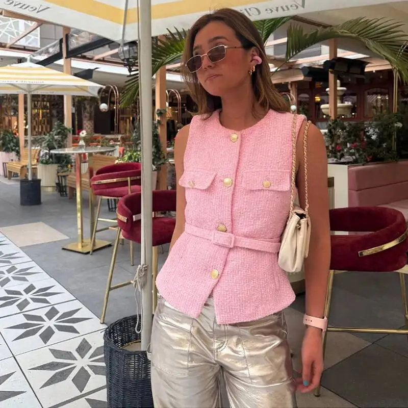 Vests Autumn 2025 New Chic Simple Slim Women's Jackets Fashion Youth Elegant Vest