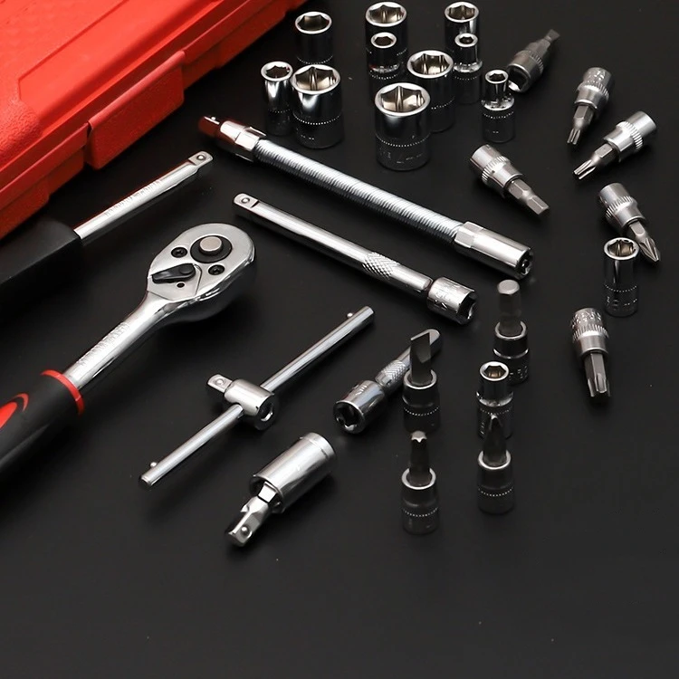 Car Mechanics Auto Repair Tool Kit Spanner Tools Set Box Socket Wrench OEM Customizable Hand Tools Socket Sets