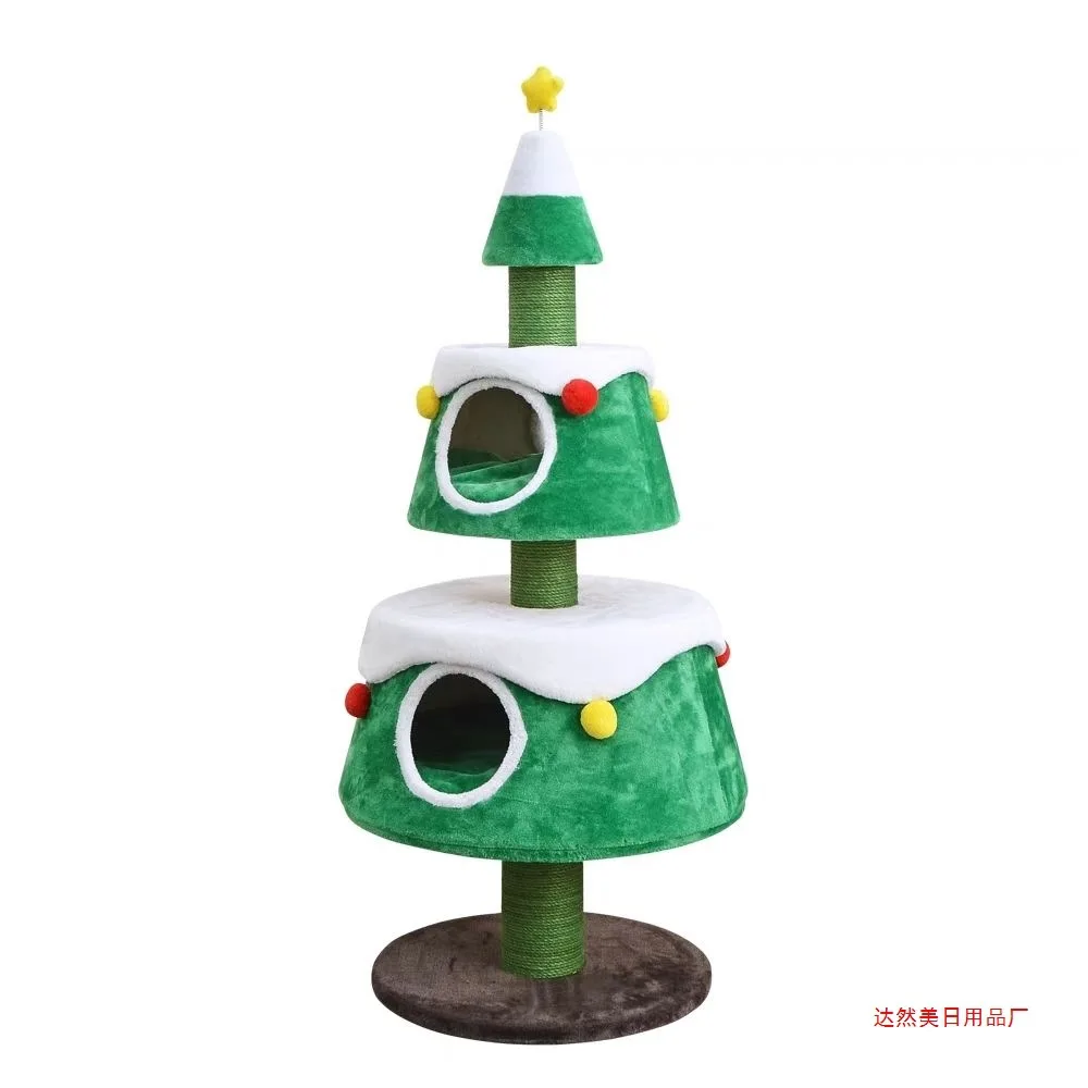 Christmas Giant Cat Nest Tree Climbing Cats Scratching Board Pet House