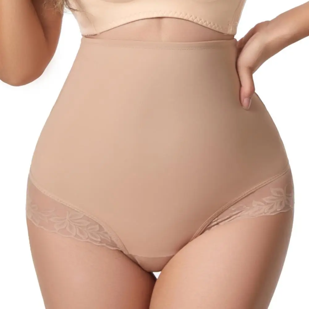 ZHAN BEAUTY 2719  High Waist Tummy flat Slimming Thong Shapewear Panties