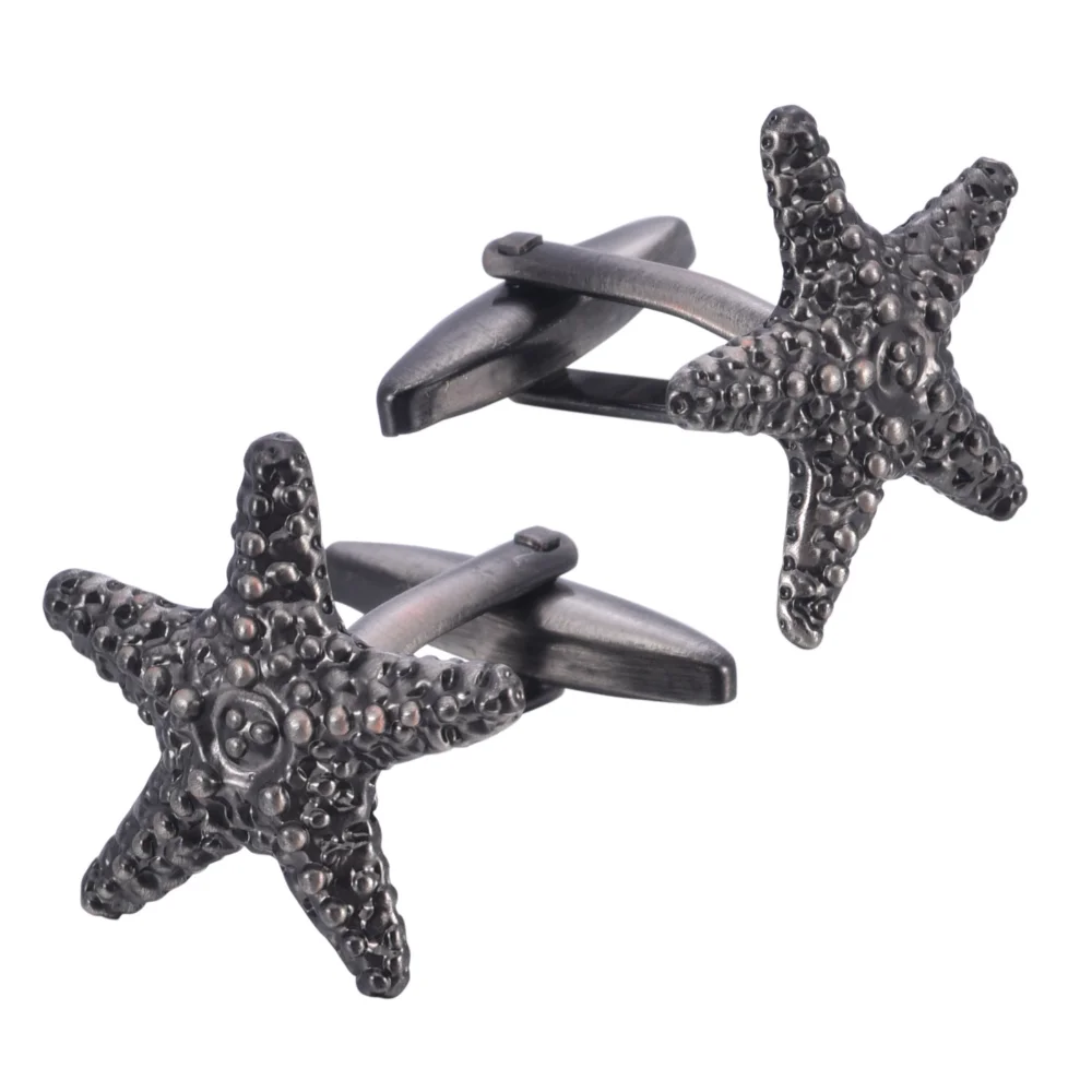 Vintage-style Three-dimensional Starfish Cufflink Cuff Decoration Of Business Formal Shirt Banquet Decoration Suit Cufflinks
