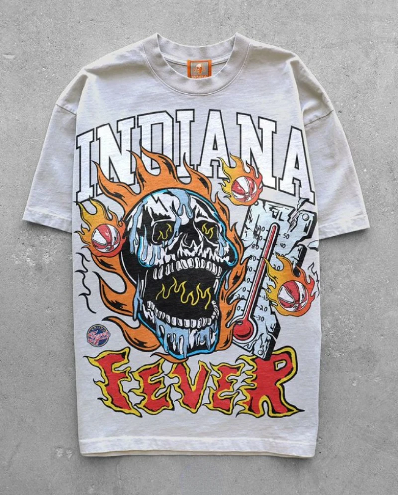 Cotton Thickened T Shirt Men Women Diablo Reaper Series Printing Ins Burst Models Short Sleeves Retro New Loose Casual T Shirt