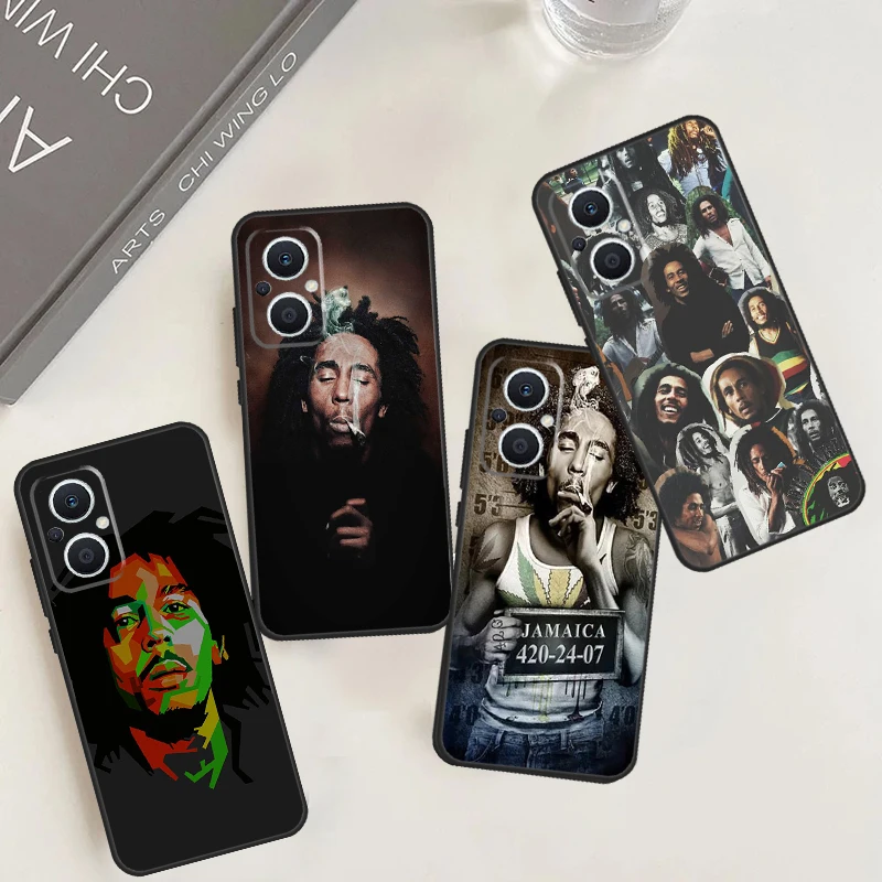 Singer Bob Marley Case For OPPO Reno 10 Pro 8T 4Z 5Z 4 5 6 7 8 Lite OPPO Find X5 X6 Pro X3 Neo X2 Lite Cover