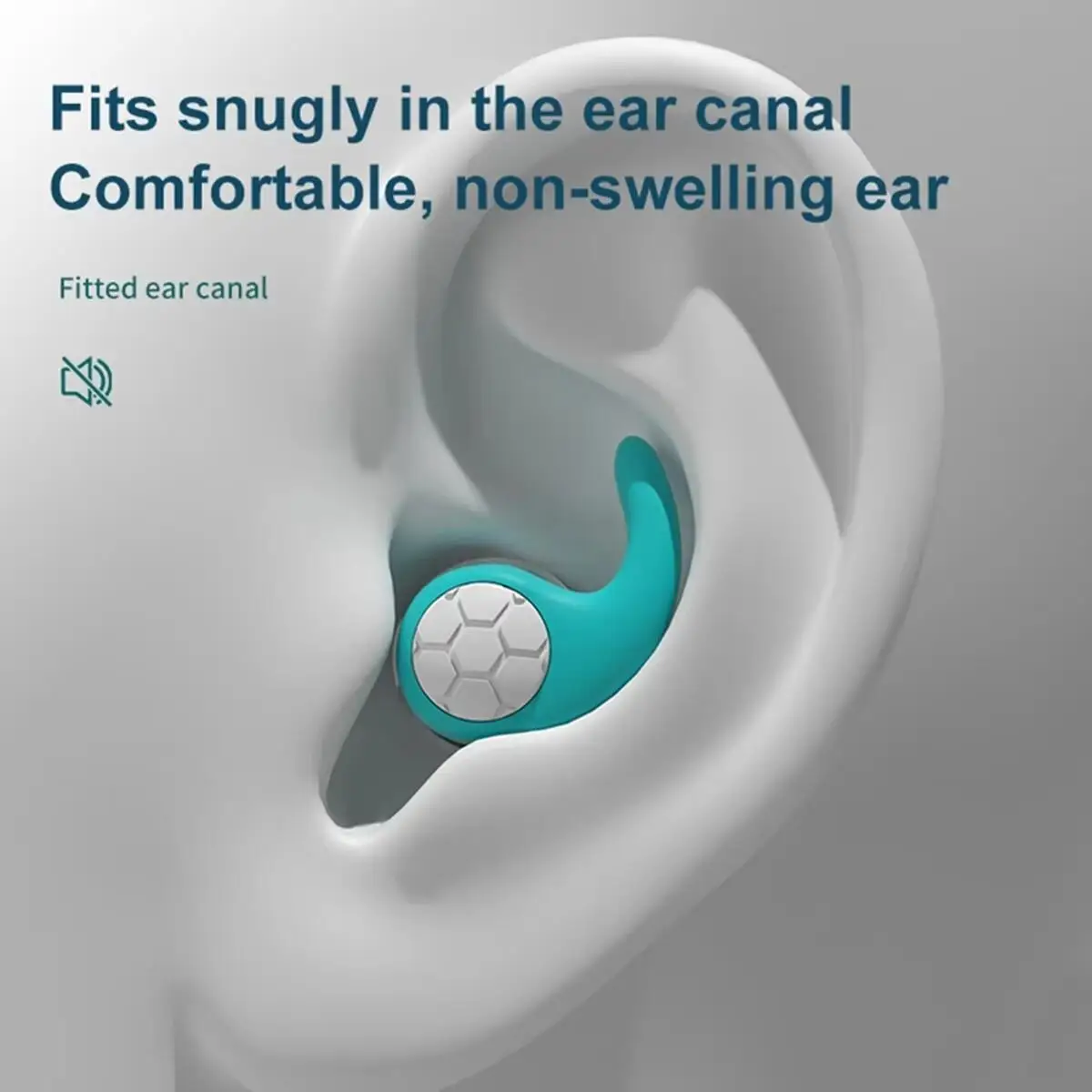Reusable 3 Layer Sleep Ear Plugs with Silicone Lanyard for Noise Reduction Comfortable Inserts for Concerts Swimming