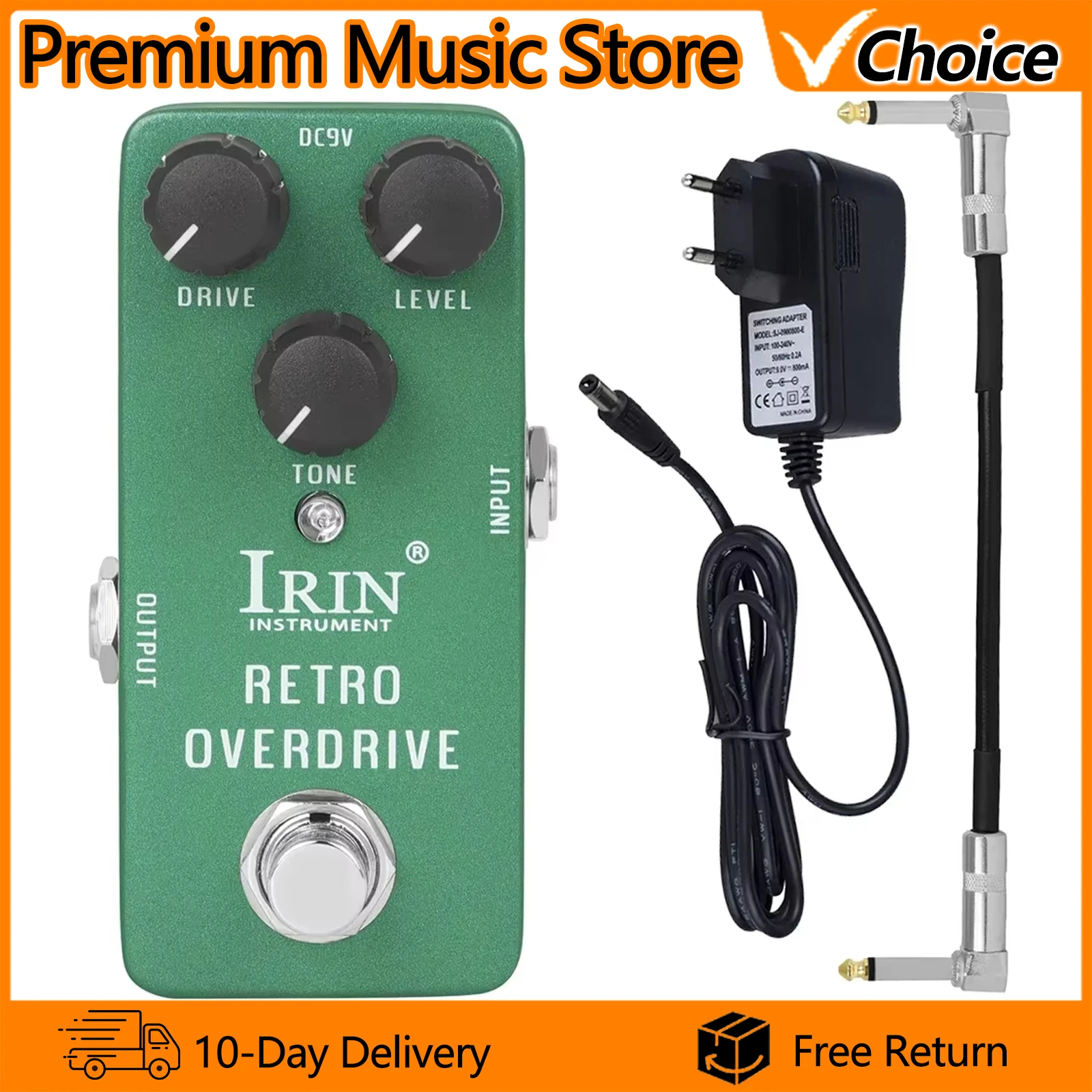 IRIN RS-01 تأثير الغيتار الكهربائي دواسة الرجعية سق تأثير دواسة صحيح الالتفافية واحدة الغيتار دواسة الغيتار الملحقات وقطع الغيار #1
