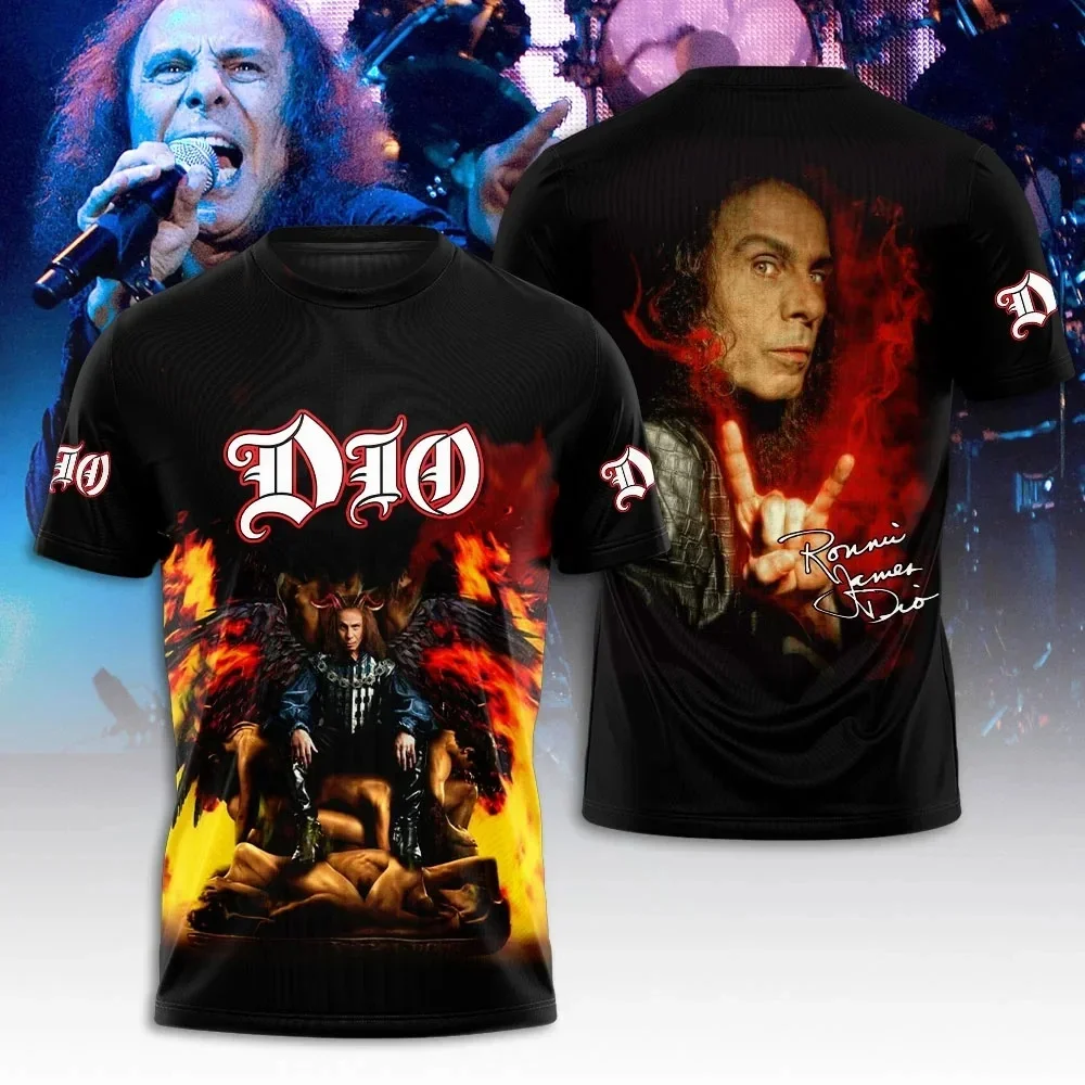 2026 Heavy Metal Rock Band Dio 3D Printed T-shirt Men Women Fashion Harajuku Short Sleeve Tops Trend Street Hip Hop Y2k Clothing