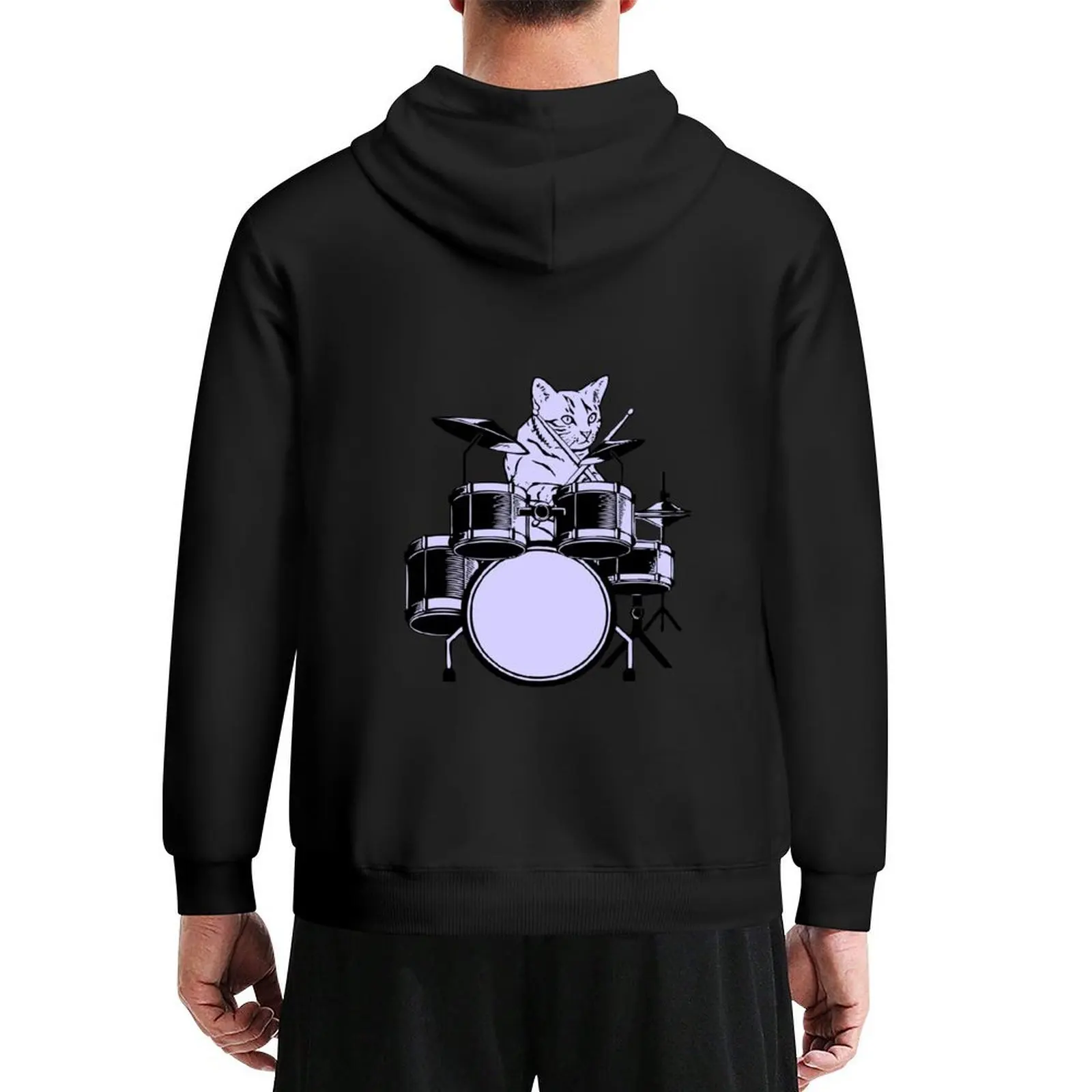 

Drums cat Hoodie anime clothing men's coat men's clothing winter clothes hoodie man