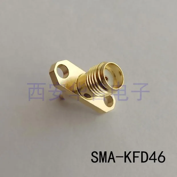 RF connector SMA-KFD46 real gold plated 6GHz panel fixed 12.2 flange SMA female RF connector