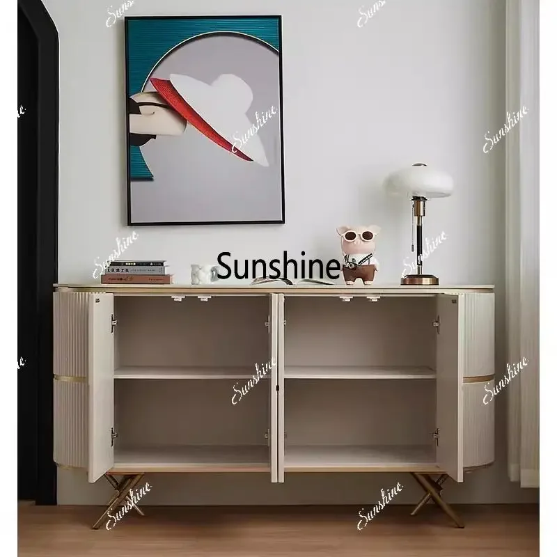 Light luxury dining side cabinet Italian rock slab secret cabinet Modern foyer wall decorative cabinetTJ