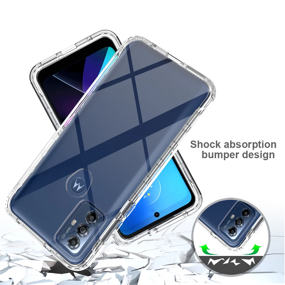 Full Protection High Transmittance Clear Case for Moto G Play 2023/G Pure/G Power 2022 6.5