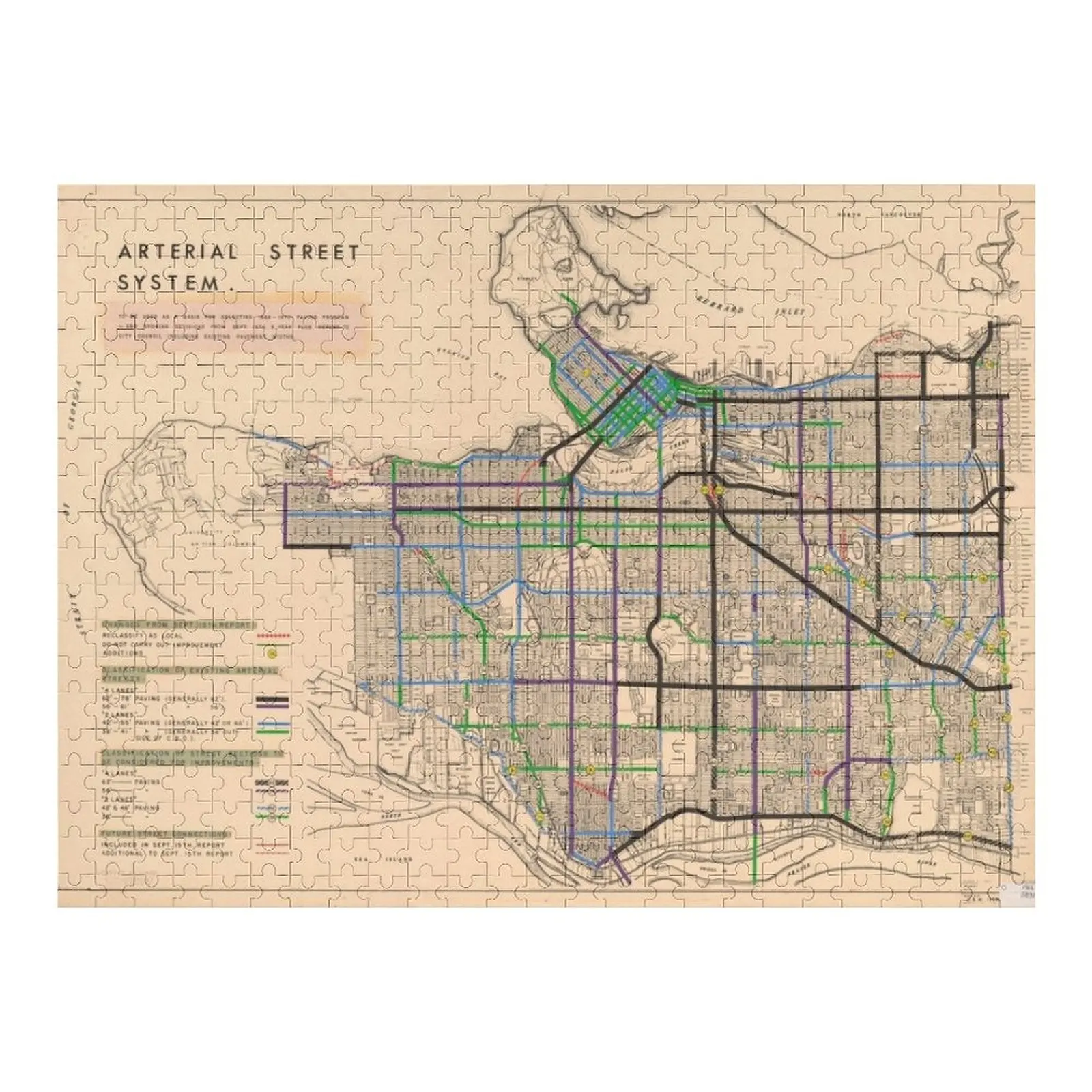 

Arterial Street System, 1966 Jigsaw Puzzle Customizeds For Kids Name Wooden Toy Puzzle