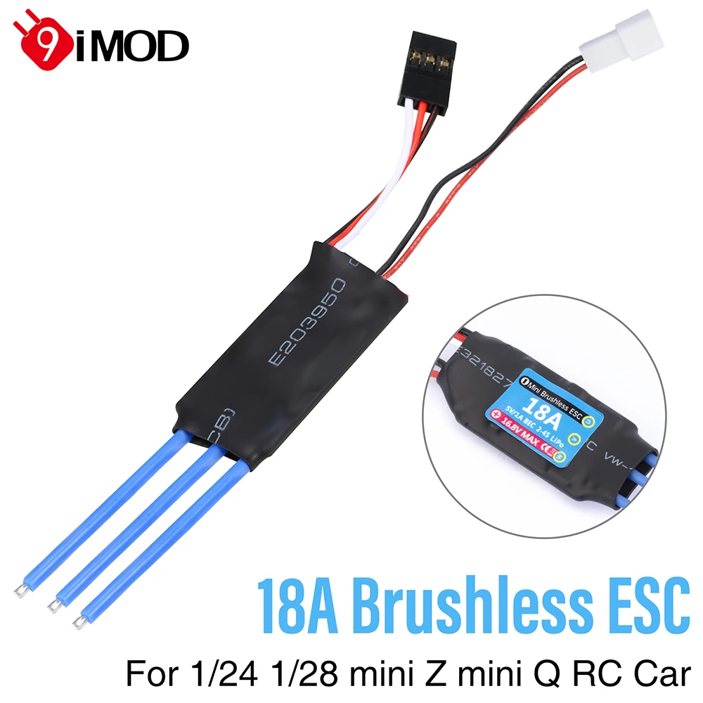 9IMOD RC 18A Brushless ESC 2S For Kyosho Tamiya Wltoys K989 1/24 1/28 mini Z mini Q RC Car