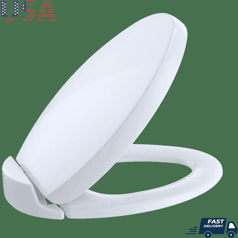 

Удлиненное сиденье для унитаза SoftClose, не спустящееся, высокоударный пластик, овальная конструкция, простая установка, система бесшумного закрытия в комплекте