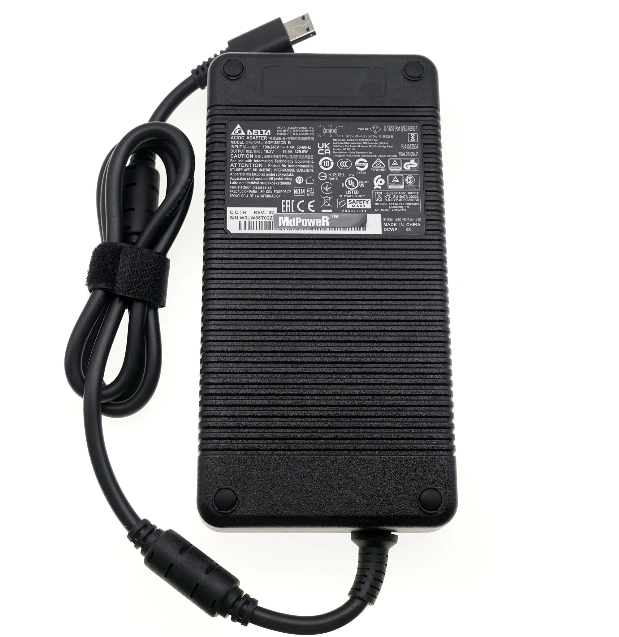 Genuine DELTA ADP-330CB B 19.5V 16.9A 330W AC Adapter Charger For MSI GT77 GE76 GE77HX 12UH 12UGS Gaming Laptop Power Supply