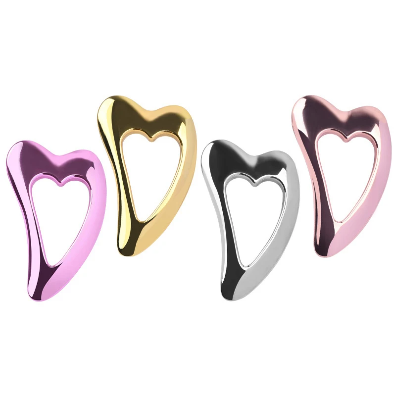 Heart Shape SPA Massage Zinc Alloy Gua Sha Scraping Massage Scraper Face Massager Acupuncture Guasha Board Massager For Face