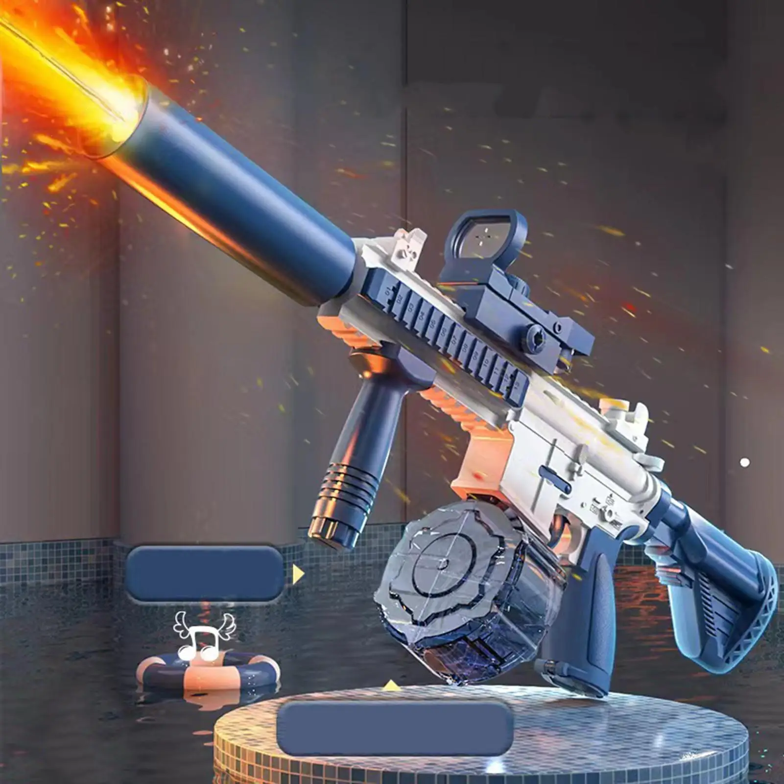 M416 夏水鉄砲電動ピストル高圧全自動射撃水ビーチおもちゃの銃子供のための子供男の子女の子