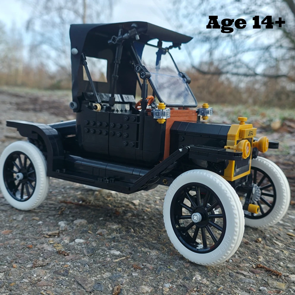

In Stock Technical Car Toys Classic Vintage Car Building Blocks Model Creative City Retro Vehicle Set Toys Bricks For Kids Gift