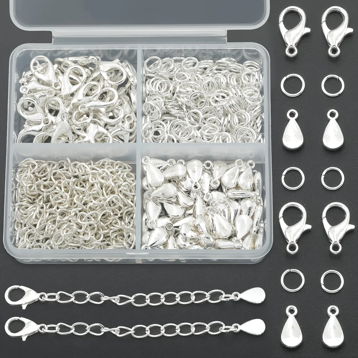 200Pcs/Box Jewelry Clasp Production - Suitable for DIY Beading, Necklaces, Bracelets, and Pendant Finishing Clasp Accessories
