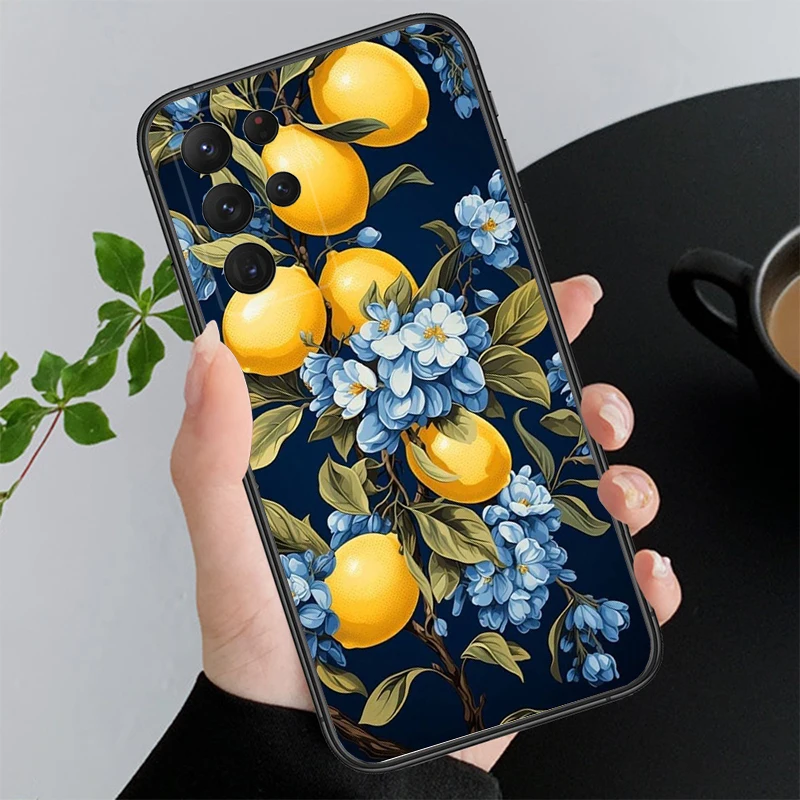 

Summer Fruit Lemon Phone Case For Samsung Galaxy S25 S24 S23 S22 S21 Ultra S24 S23 S22 S21 S25 Plus S24 S20 FE