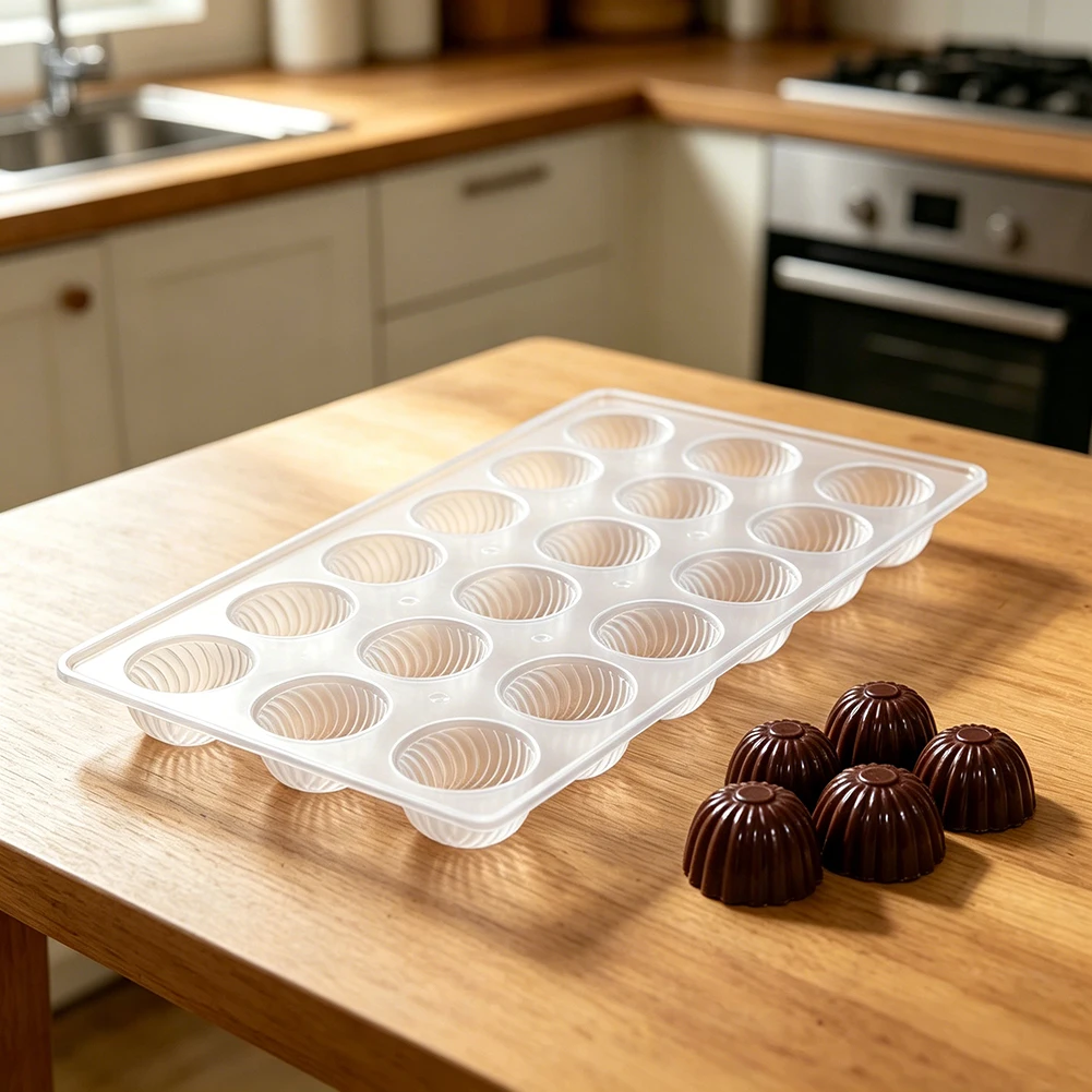 3D Polycarbonate Chocolate Mold, Easy-Release Sphere Mold for Chocolate Bars & Bars Professional DIY Candies Mold