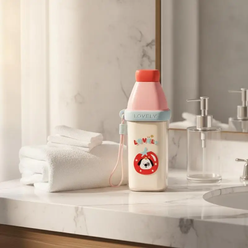 3 In 1 Food Grade Plastic Toothbrush Cup Large Capacity Cartoon Toothpaste Storage Holder for Kids Adults