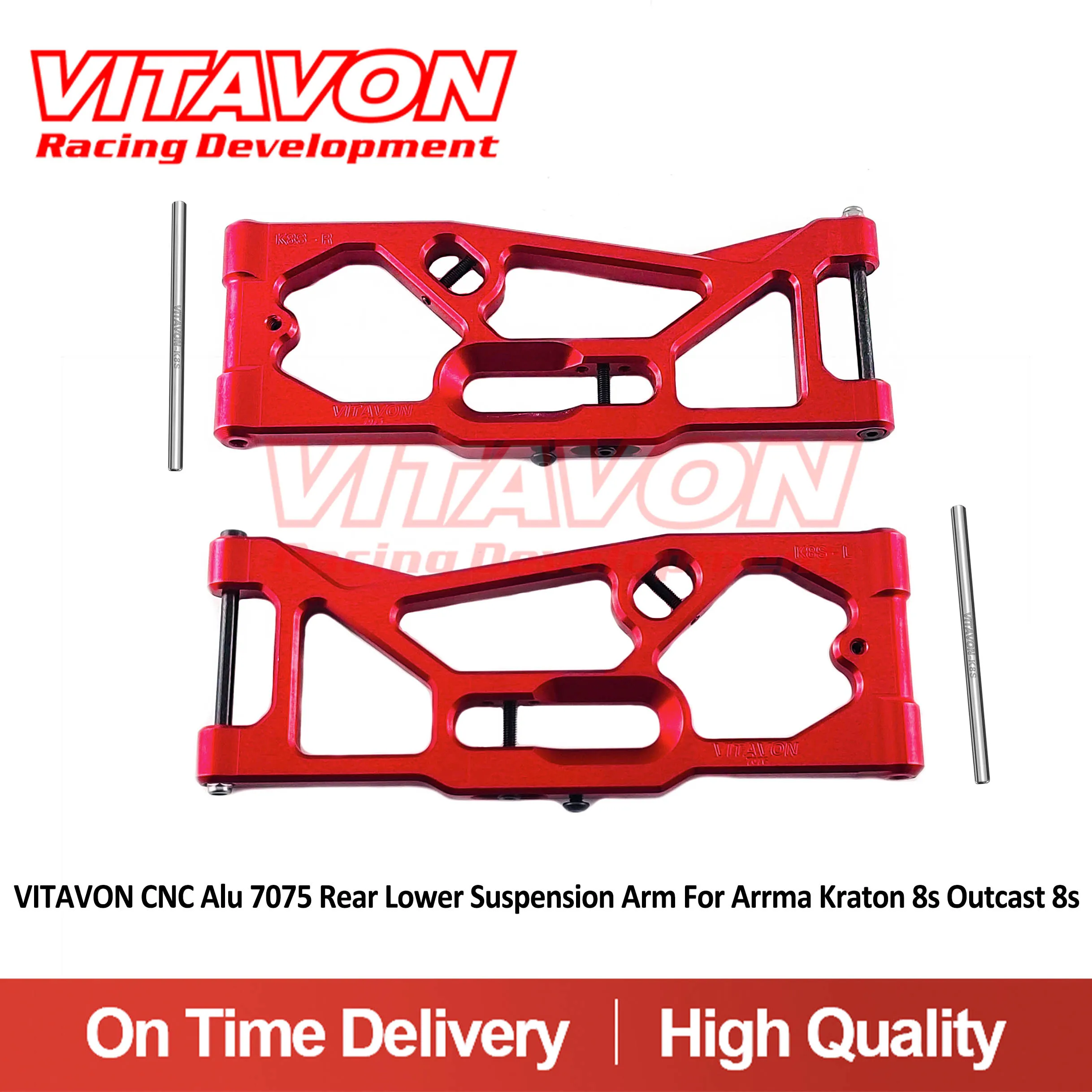 VITAVON CNC Alu 7075 brazo inferior trasero para Arrma Kraton 8S Outcast 8S