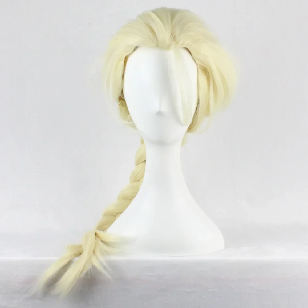 

Perruque Synthétique Longue Tressée Elsa Anna, Perruque de Cosplay Anime Subritistante à la Chaleur pour Костюм d'halloween, perru