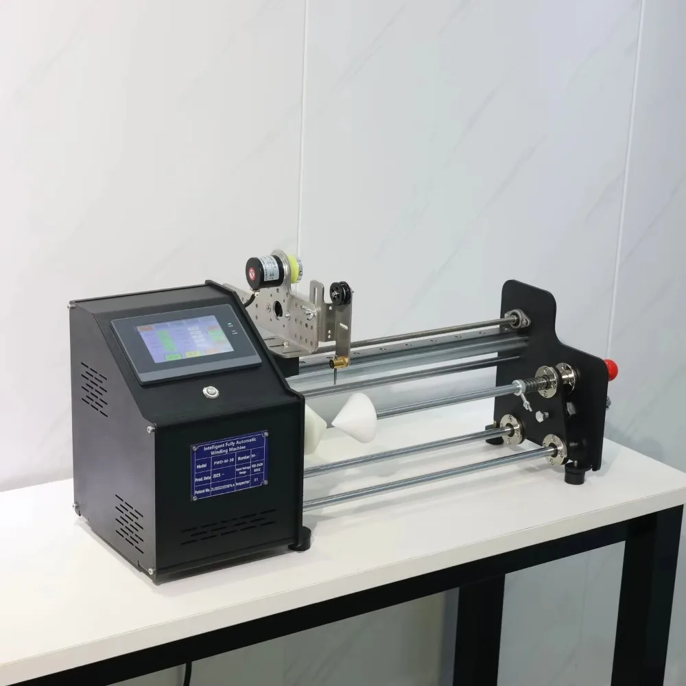 

High Precision Fiber Optic Winding Machine PWD-M-30 | Drone Cable Spooling Machine with Touchscreen Multi-Language