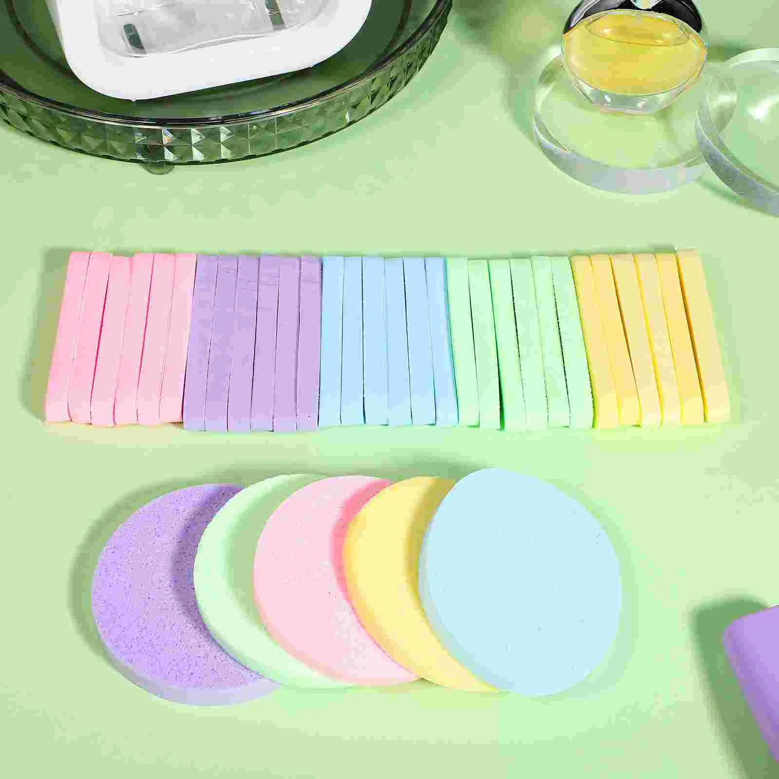 120 Pcs Facial Sponge Compressed Sponges for Cleansing Massage Makeup Remover Pads Cleaning Supplies Mat The Face